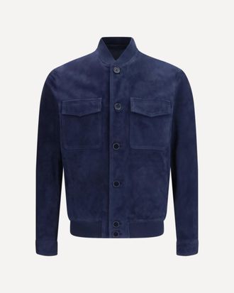 Salvatore Santoro Suede leather Jacket Male 52
