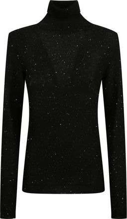Fabiana Filippi Turtle Neck Sweater - Dames - Coltruien - Zwart - L - Wol - Truien & Vesten