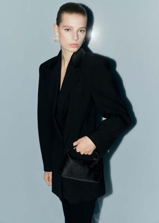 Mango Borsa mano strass nero - Donna - Taglia unica - MANGO