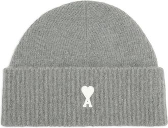 Ami Grijs Offwhite Beanie ADC - Heren - Hoeden - Grijs - ONE Size - Accessoires