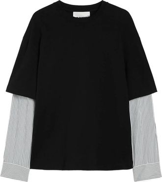 Jil Sander T-shirt - Heren - Longsleeves - Veelkleurig - L - Katoen - Tops