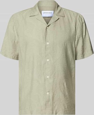 Lindbergh Lindbergh Modern Fit Freizeithemd mit Strukturmuster in Lind, Gr&ouml;&szlig;e XXXL