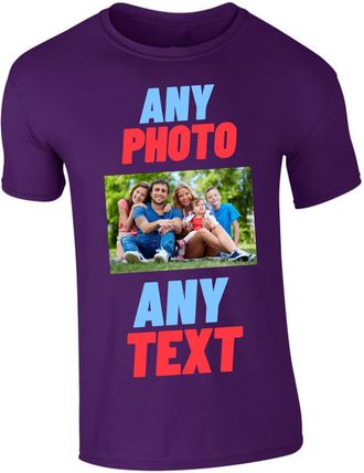 Generic Personalised T-Shirt UK | Design Your Own | Custom Photo & Text | Men & Kids | Personalised Gifts Workwear T Shirt | Create Your Own Customise Tee | U