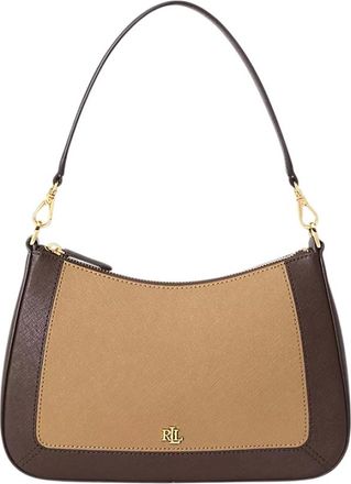 Ralph Lauren Borsa a spalla media Danni 26 in pelle crosshatch - - Bags - Donna - Marrone - ONE SIZE