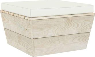 vidaXL Otomana De Palets De Jard&iacute;n Con Coj&iacute;n Madera Abeto Impregnada Vidaxl