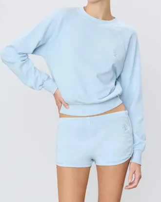 &Eacute;terne Mini Track Short In Dusty Blue