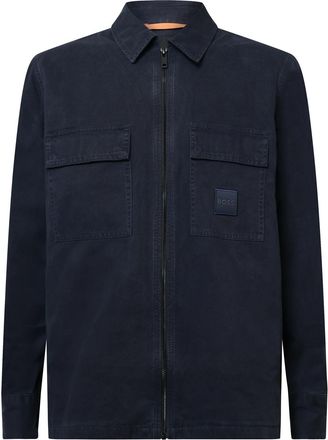 HUGO BOSS Heren Lovel Full Zip Overshirt (Donkerblauw)