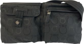 Ferragamo Black Canvas Sling Bag (Pre-Owned)