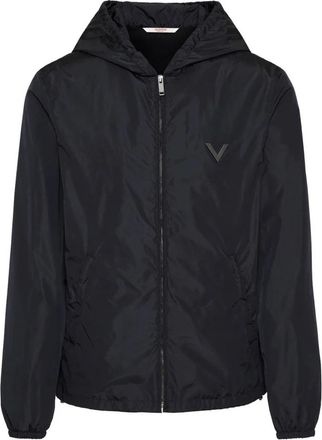 Valentino Garavani Stijlvolle jas met uniek design - Heren - Zomerjassen - Blauw - M - Nylon - Jassen