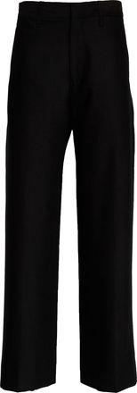 Victoria Beckham Mid Rise Relaxed Curved Straight Leg Pants
