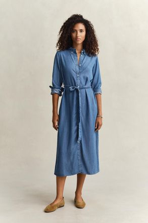 GANT Women Chambray Shirt Dress (38) LIGHT INDIGO