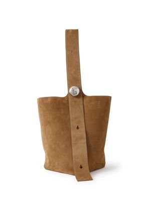 Loewe Large Pebble Suede Bucket Bag