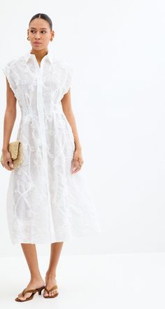 2nd Day Womens Jamie floral decals cinched shirtdress