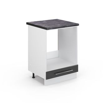 Vicco Armario Para Horno Empotrado Fame-line, Antracita Alto Brillo, 60 Cm, Et Antracita Vicco