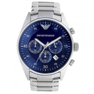 Emporio Armani AR5860 Blauw Wijzerplaat Chronograaf Herenhorloge