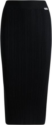 HUGO BOSS Midi tube skirt in irregular-rib crepe