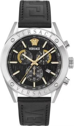 Versace Athletics Chrono - Heren - Horloges - Grijs - ONE Size - Leer - Accessoires