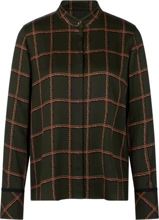 Marc Cain Viscose Blouse met Print - Dames - Blouses - Groen - L - Overhemden