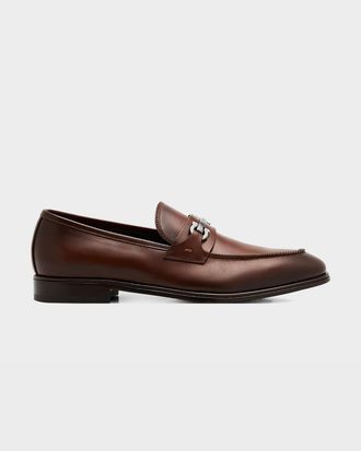 Ferragamo Men & apos;s Doupont Lux Leather Bit Loafers