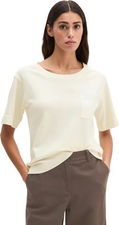 Marc O'Polo T-Shirt MARC OPOLO, Damen, Gr. XL, gray silk, Jersey, Obermaterial: 100% Baumwolle, loose fit normal, tiefer Rundhals, Shirts T-Shirt, loose fit mit a