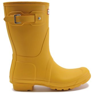 Hunter Original Short Rubber Womens Ankle Boots - Yellow - Size:UK 7