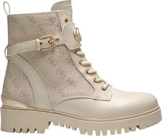 Guess Olanna 2 Enkellaarsjes - Dames - Veterlaarzen - Beige - 37 EU - Polyester - Schoenen