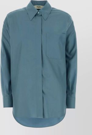 Fendi silk shirt button down collar design