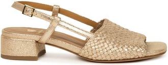 Bobbies Vanda Heeled Sandals in Iridescent Champagne at Nordstrom, Size 8.5