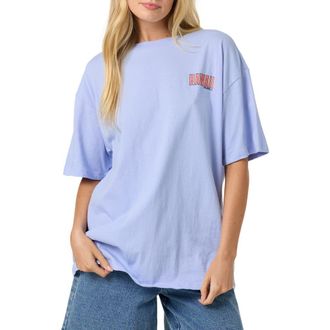O'Neill Shaka Hawaii Graphic Oversized T-shirt in Blue Jelly at Nordstrom, Size Xx-Large
