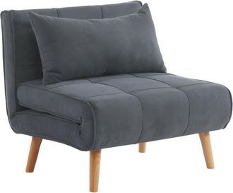 Vente-Unique Vente-unique - Poltrona letto xl in tessuto Anracite - chila