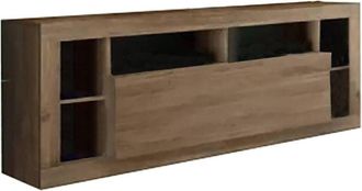 Dmora Dmora - Mueble de televisión Sinizzo, Aparador de salón, Mueble bajo para tv, Base de pared equipada, Made in Italy, 172x42 h66 cm, Nuez