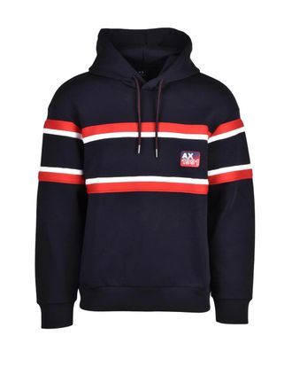 A|X Armani Exchange Multicolor Stretch Cotton Hooded Sweatshirt