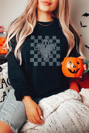 Azura Exchange Rhinestone Spook Sweatshirt