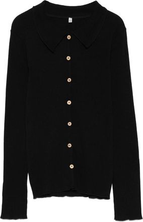 BASERANGE Button-front Ribbed Cardigan