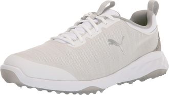 Puma Mens Fusion Pro Golf Shoe, White Silver-high Rise, 12 UK