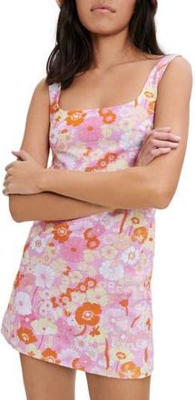 Maje Risella Floral Sleeveless Cutout Cotton Minidress in Flower Power Rose at Nordstrom Rack, Size 8 Us / 40 Fr