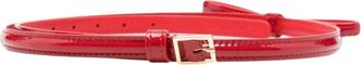 Plan C Plan C, Accessoires, Dames, Rood, ONE Size, Leer, Skinny Strik Riem
