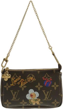 Louis Vuitton Brown Coated Canvas Pochette Pouch (Pre-Owned)