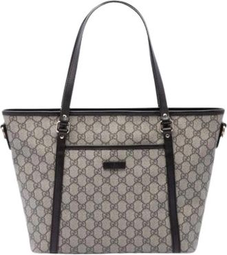 Gucci Pre-owned Satchel - Dames - Vintage Shopper - Beige - ONE Size - Leer - Vintage