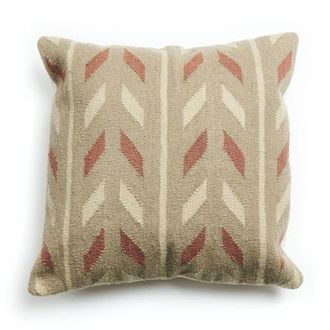 Studio Variously Ero Green Brown Geometric Pattern Hand-woven Jute Cotton Pillow - Cover Only in Green/brown at Nordstrom