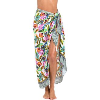 Sunshine 79 Jungle Cover-Up Pareo in White Multi at Nordstrom Rack