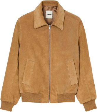 Sandro Bomber in pelle scamosciata - Marrone