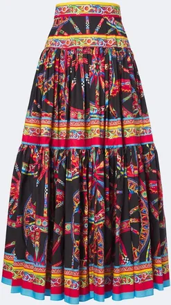 Dolce & Gabbana Carretto cotton maxi skirt