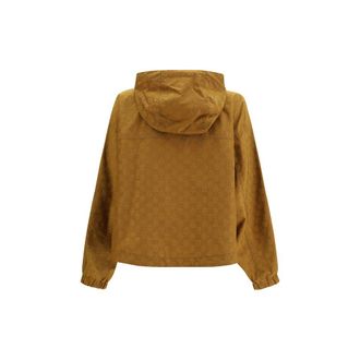 Gucci Womens Beige Nylon Shell Jacket Clothing
