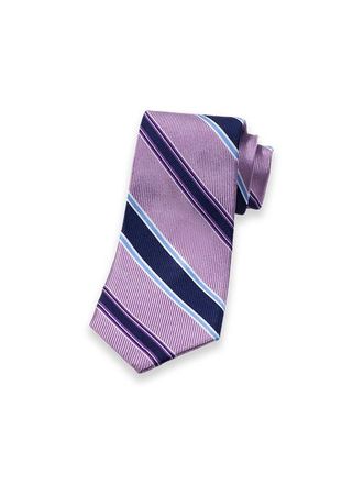 Paul Fredrick Patterned Woven Silk Tie in Purple Multi at Nordstrom