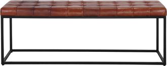 MisterWils Banco Tapizado En Piel Velika - Marr&oacute;n - 50x140x45