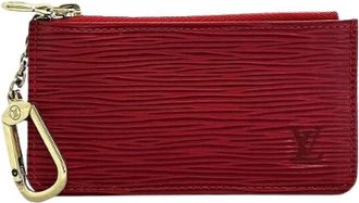 Louis Vuitton Pre-owned Wallets, male, Red, Size: ONE SIZE Pre-owned Pochette Cl&eacute;s Epi Coin Case