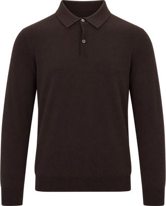 Ballantyne Polo Trui - Heren - Polos - Bruin - M - Wol - Tops