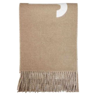 Jacquemus Bufanda con logo y flecos - Accessories - Hombre - Beige - ONE SIZE