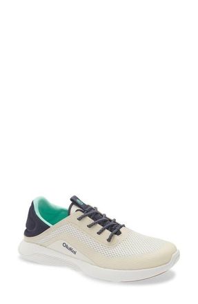 Olukai Kialoa Convertible Lace-Up Waterproof Sneaker in White Sand /Bright White at Nordstrom, Size 8.5